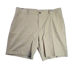 32 Degrees Cool Stretch Performance Shorts Mens XL Coriander Tan 7in Chino Khaki